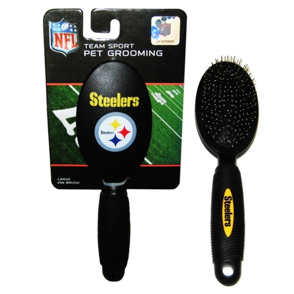Pittsburgh Steelers Pet Grooming Brush - staygoldendoodle.com