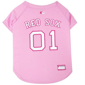 Boston Red Sox Pink Pet Jersey - staygoldendoodle.com