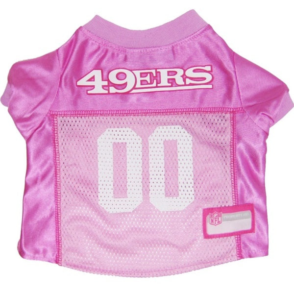 San Francisco 49ers Pink Dog Jersey - staygoldendoodle.com