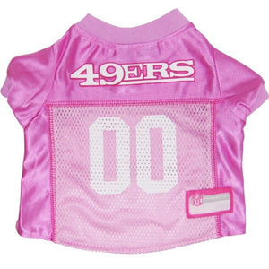 San Francisco 49ers Pink Dog Jersey - staygoldendoodle.com