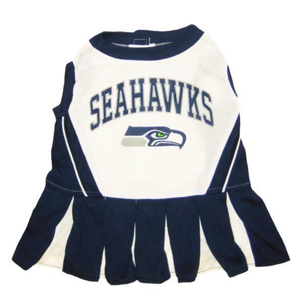 Seattle Seahawks Cheerleader Pet Dress - X-Small