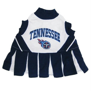 Tennessee Titans Cheerleader Dog Dress - staygoldendoodle.com