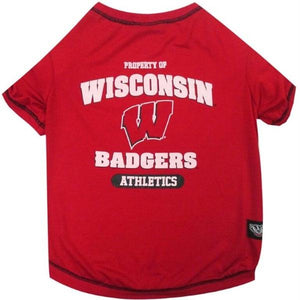 Wisconsin Badgers Pet Tee Shirt - staygoldendoodle.com