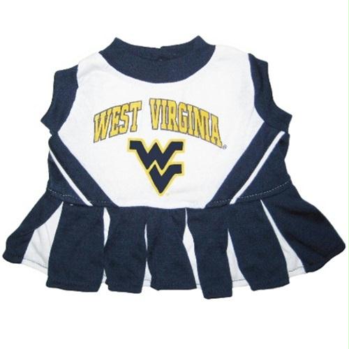 West Virginia Mountaineers Cheerleader Pet Dress - staygoldendoodle.com