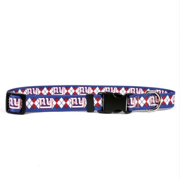 New York Giants Argyle Nylon Collar - staygoldendoodle.com