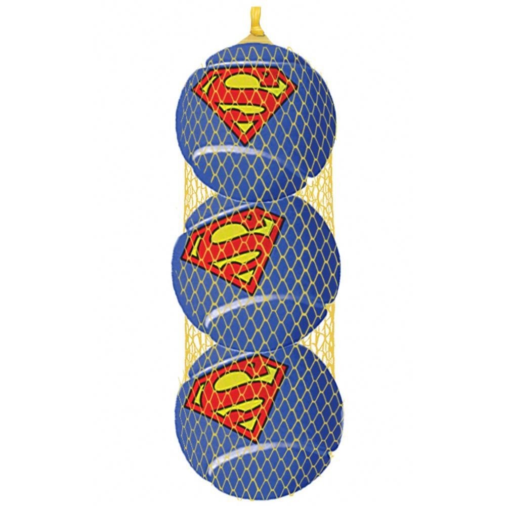 Buckle-Down Superman Pet Squeaky Tennis Ball 3-Pack - staygoldendoodle.com