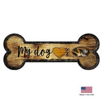 Missouri Tigers Distressed Dog Bone Wooden Sign
