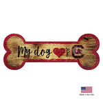 South Carolina Gamecocks Distressed Dog Bone Wooden Sign