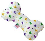 Confetti Fleur de Lis Mardi Gras Stuffing Free Dog Toys - staygoldendoodle.com