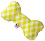 Yellow Plaid Canvas Dog Toys - staygoldendoodle.com