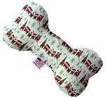 Christmas Trains Canvas Heart Dog Toys - staygoldendoodle.com