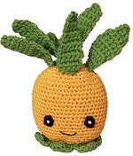 Knit Knacks Paulie the Pineapple Organic Cotton Small Dog Toy