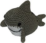 Knit Knacks Shark Organic Cotton Small Dog Toy